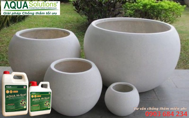 Chống thấm chậu xi măng xuất khẩu với AQUA Hi-Seal Chống thấm chậu xi măng xuất khẩu với AQUA Hi-Seal