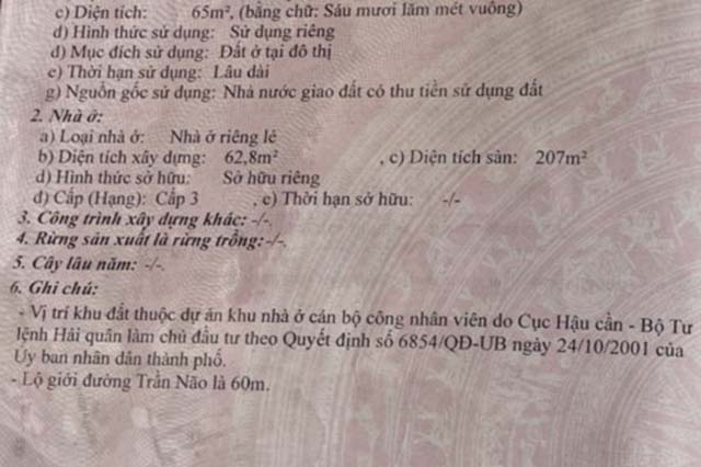 ban nha duong tran nao quan 2