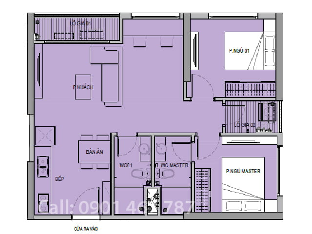 căn 2 phòng ngủ vinhomes grand park quan 9