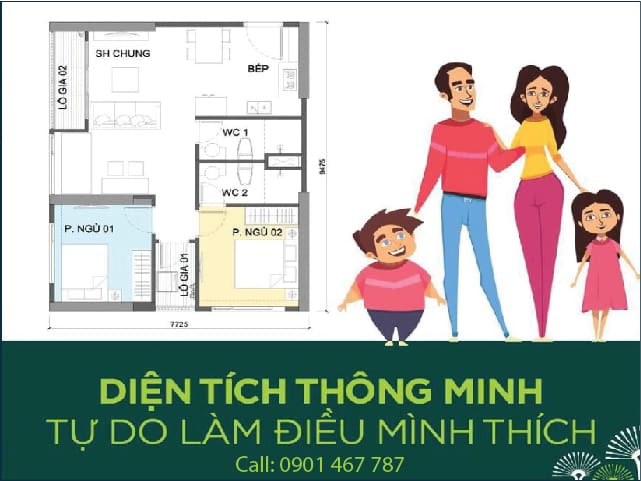 căn hộ 2 phòng ngủ vinhomes grand park