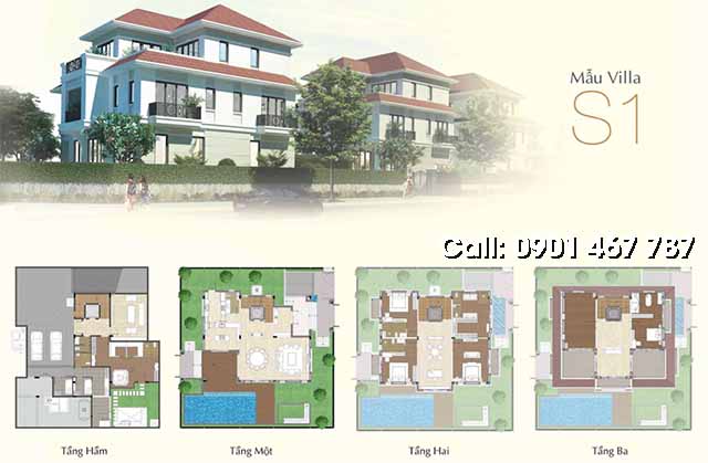 mẫu thiết kế biệt thự sala