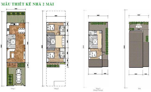 mẫu thiết kế nhà gem sky world