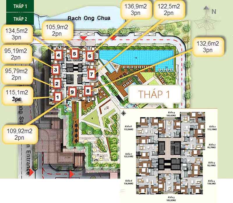 mat bang can ho thao dien pearl