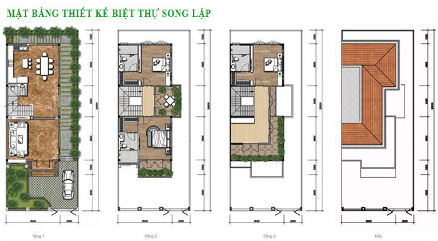 thiet ke biet thu song lap gem sky world