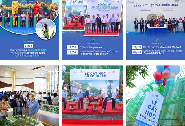 tiến độ thi công dự án gem sky world long thành đồng nai