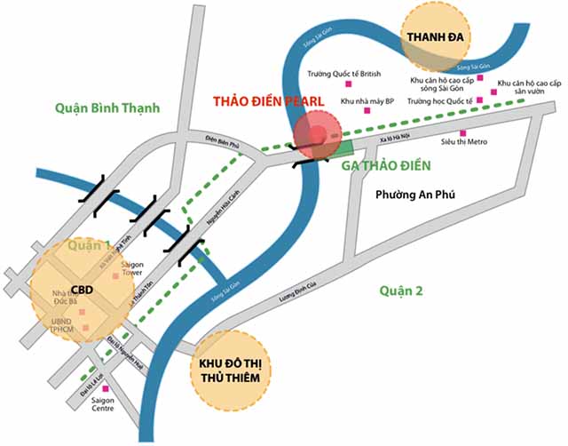 vị trí dự án thảo điền pearl