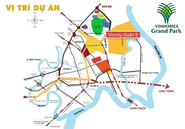 vị trí dự án vinhomes grand park quận 9