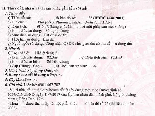 Bán 92m2 Đất Phường Bình An Quận 2 Giá Rẻ