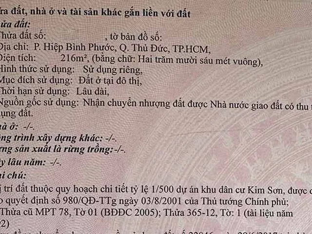 Bán Đất Đường Số 12 Hiệp Bình Phước Gần Dự Án Jamona