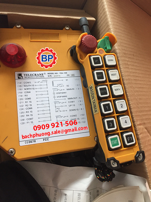 Bộ điều khiển từ xa cầu trục Telecrane F24-12S Bộ điều khiển từ xa cầu trục Telecrane F24-12S