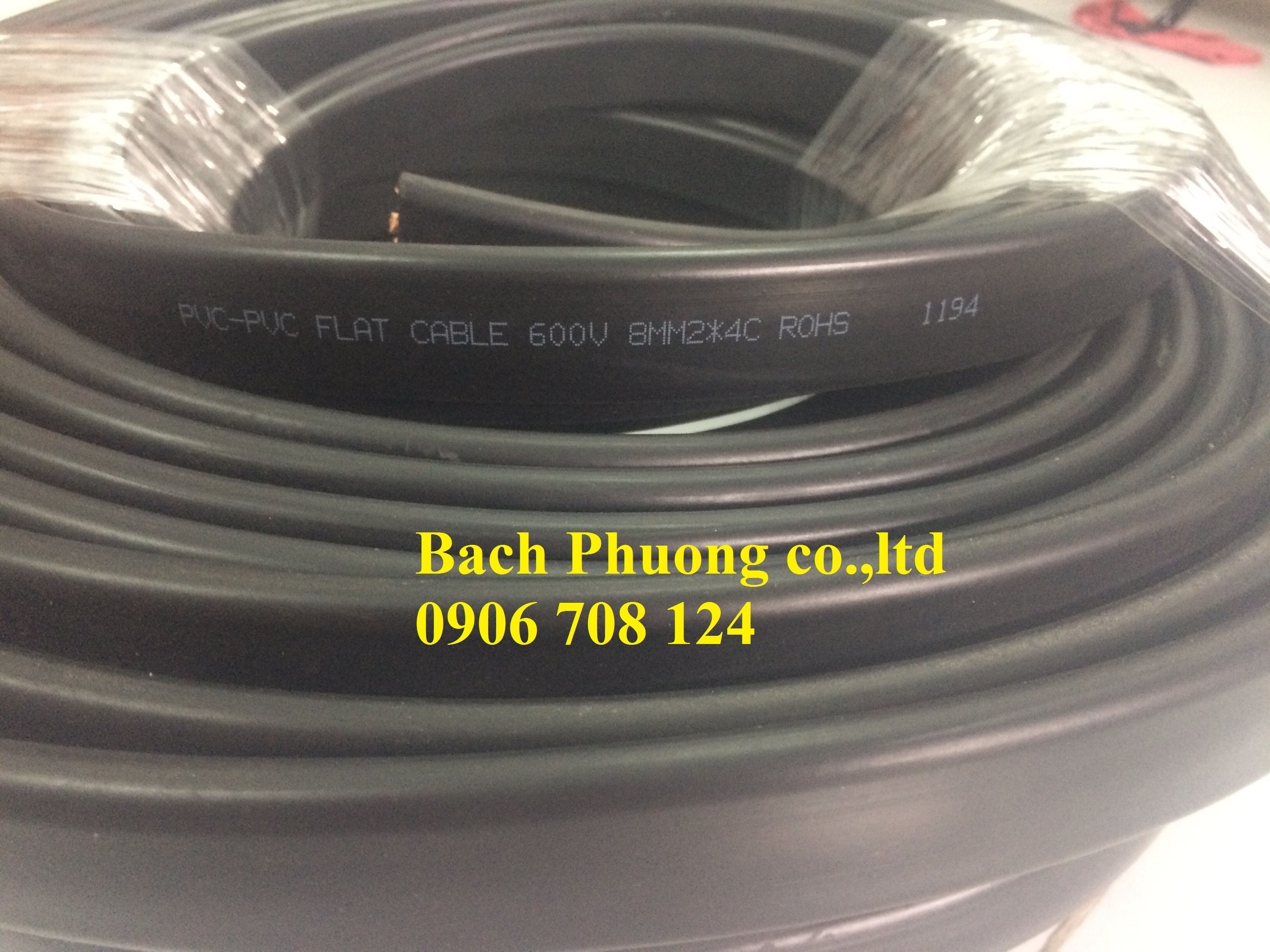 Cáp điện dẹp (cáp bẹ) 4C x 8 mm Cáp điện dẹp (cáp bẹ) 4C x 8 mm