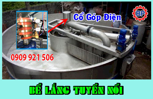 Cổ góp điện 4 pha trong bề tuyển nổi sử lý nước thải Cổ góp điện 4 pha trong bề tuyển nổi sử lý nước thải