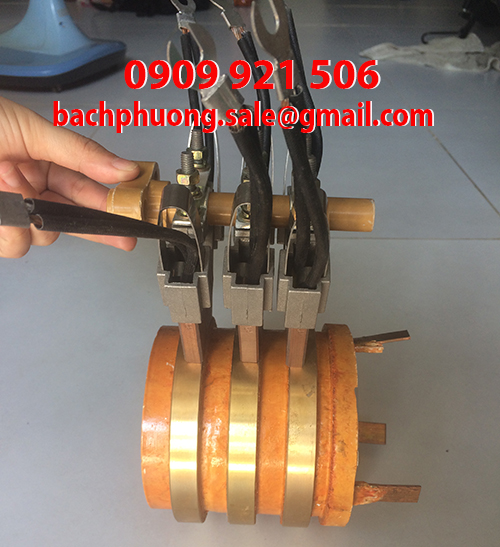 cổ góp điện chổi than 3 vành cổ góp điện chổi than 3 vành