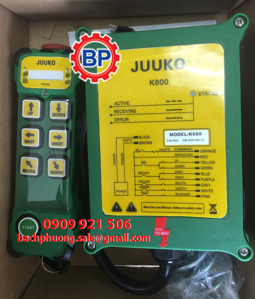 Điều khiển từ xa cầu trục hiệu Juuko China Điều khiển từ xa cầu trục hiệu Juuko China