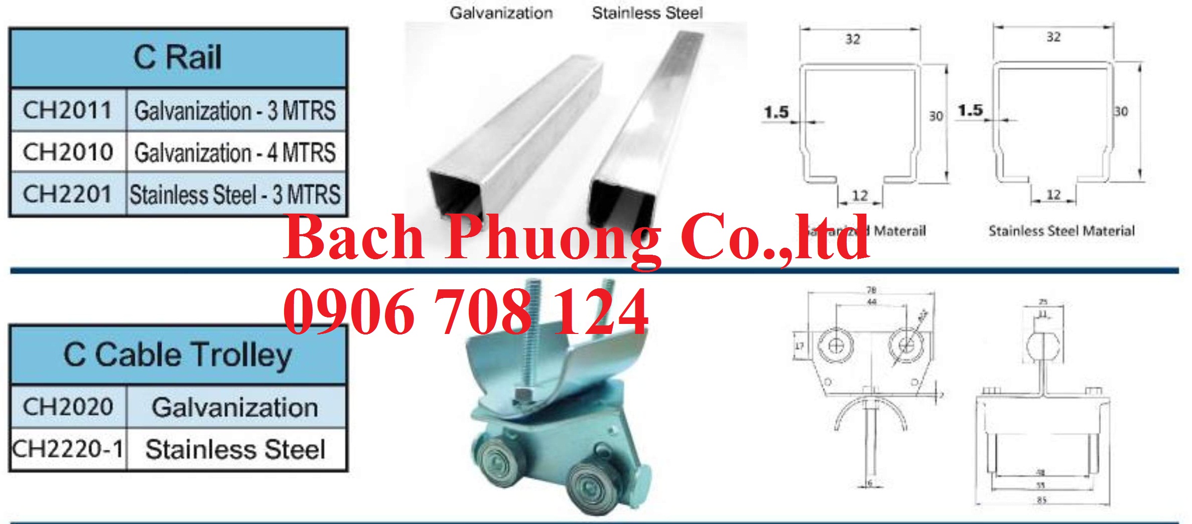 thanh ray C cầu trục thanh ray C cầu trục