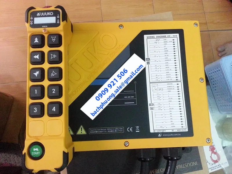 Bộ điều khiển từ xa cầu trục 10 nút bấm