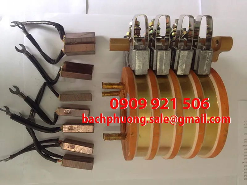 Cổ góp điện chổi than 4 vành