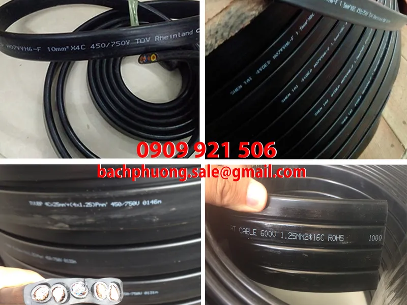 Dây cáp dẹt cấp điện cho cầu trục