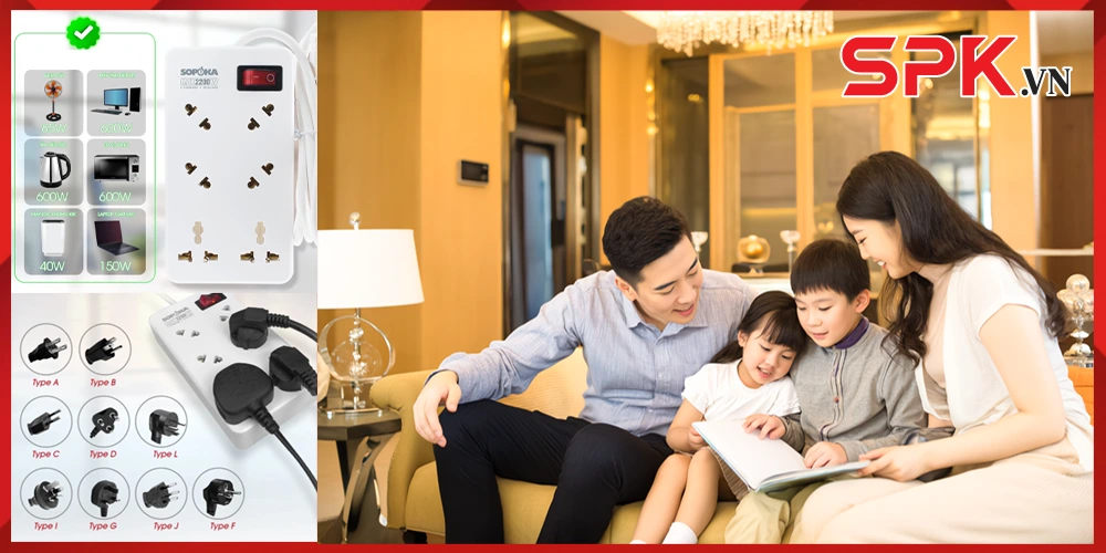 Ổ cắm điện Sopoka SPK.VN