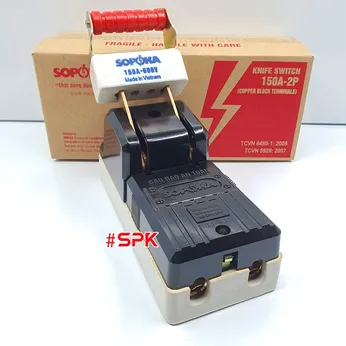 Cầu Dao Đế Sứ 1 Pha 150A-2P Màu Đen D34 SOPOKA