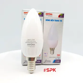 Bóng Đèn Led Nến Trang Trí Sáng Vàng Kích Cỡ Đui E14 SOPOKA - 5W