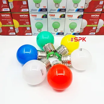 Bóng Đèn Led Tròn Trang Trí Đơn Sắc Đa Sắc G45 SOPOKA