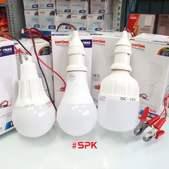 Bóng Đèn Led Dùng Bình 12V Liền Dây Kẹp Đui Vặn Xoáy E27 SOPOKA