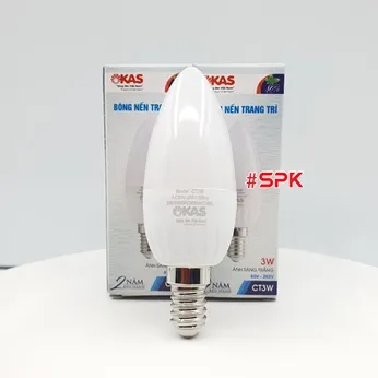 Bóng Đèn Led Nến Trang Trí Sáng Trắng Kích Cỡ Đui E14 SOPOKA - 3W