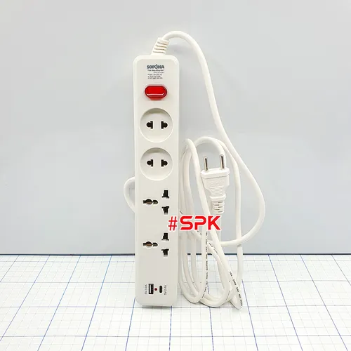 Ổ Cắm Điện 4 Lỗ Sạc Nhanh USB Lõi Sứ Chịu Nhiệt 2200W 4C2 SOPOKA