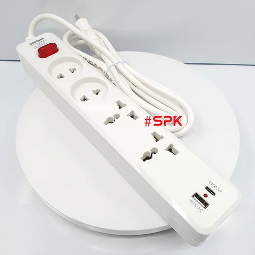 Ổ Cắm Điện 4 Lỗ Sạc Nhanh USB Lõi Sứ Chịu Nhiệt 2200W 4C2 SOPOKA