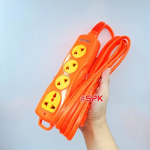Ổ Cắm Điện 4 Lỗ Chéo SOPOKA 4C-3000W Vỏ Nhựa Chống Nhiệt Và Va Đập