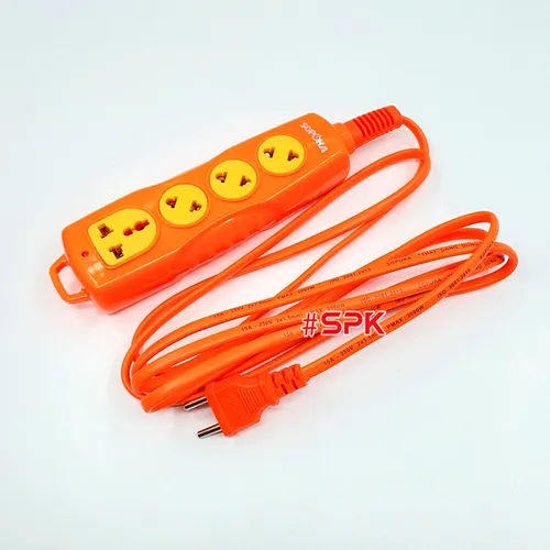 Ổ Cắm Điện 4 Lỗ Chéo SOPOKA 4C-3000W Vỏ Nhựa Chống Nhiệt Và Va Đập