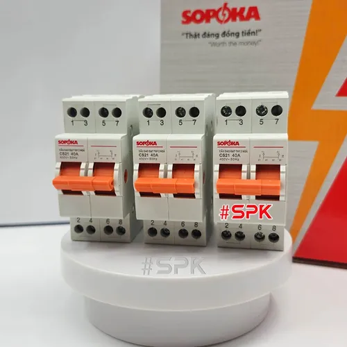 Cầu Dao Gạt Tay 2 Ngã 2P CS2P40A SOPOKA