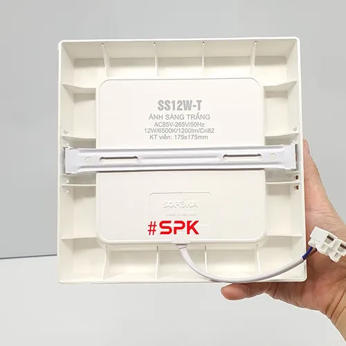 Bóng Đèn LED SS12W Ốp Trần Vuông 12 W Sáng Trắng Vành Nhựa SOPOKA