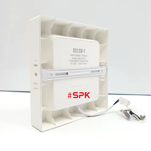 Bóng Đèn LED SS12W Ốp Trần Vuông 12 W Sáng Trắng Vành Nhựa SOPOKA