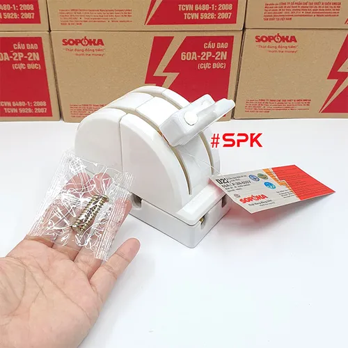 Cầu Dao Đảo Đế Sứ 1 Pha 60A 2P 600V 2N D22 SOPOKA