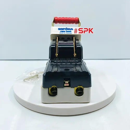 Cầu Dao Đế Sứ 1 Pha 100A 2P 600V Màu Đen D33 SOPOKA