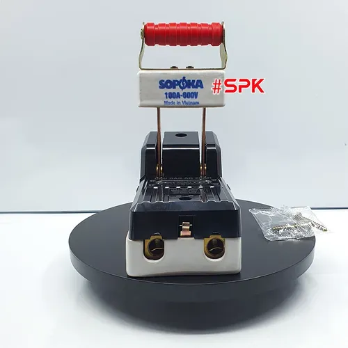 Cầu Dao Đế Sứ 1 Pha 100A 2P 600V Màu Đen D33 SOPOKA