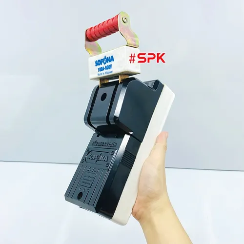 Cầu Dao Đế Sứ 1 Pha 100A 2P 600V Màu Đen D33 SOPOKA