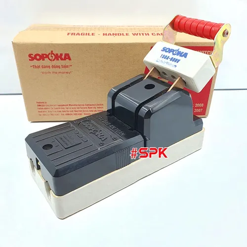 Cầu Dao Đế Sứ 1 Pha 150A-2P Màu Đen D34 SOPOKA