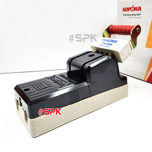 Cầu Dao Đế Sứ 1 Pha 100A 2P 600V Màu Đen D33 SOPOKA