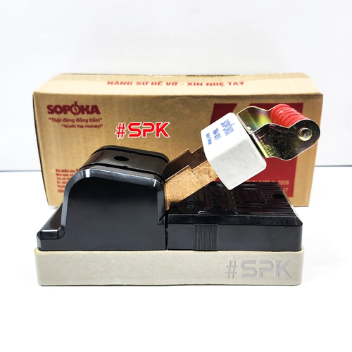 Cầu Dao Đế Sứ 1 Pha 100A 2P 600V Màu Đen D33 SOPOKA