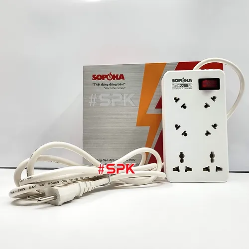 Ổ Cắm Điện 6 Lỗ Chéo Lõi Chịu Nhiệt 2200W 6A2 SOPOKA