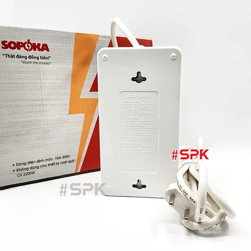 Ổ Cắm Điện 6 Lỗ Chéo Lõi Chịu Nhiệt 2200W 6A2 SOPOKA