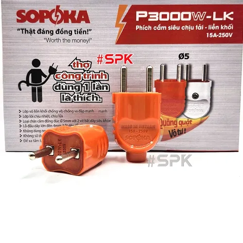 Phích Cắm Điện Dương Chịu Tải 3000W P3000WLK SOPOKA