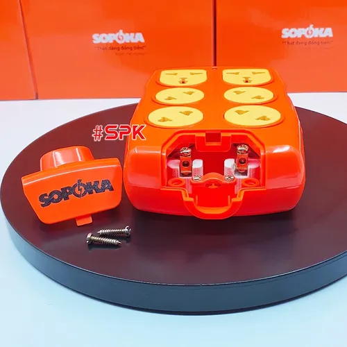 Ổ Cắm Điện 6000W 6 Lỗ Chéo Không Dây Siêu Chịu Tải 30A 6S-6000+C SOPOKA