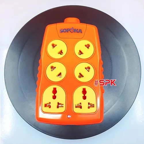 Ổ Cắm Điện 6000W 6 Lỗ Chéo Không Dây Siêu Chịu Tải 30A 6S-6000+C SOPOKA