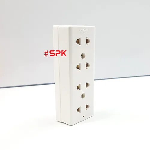 Ổ Cắm Điện 4 Lỗ Gắn Tường Gắn Táp Lô E25 SOPOKA