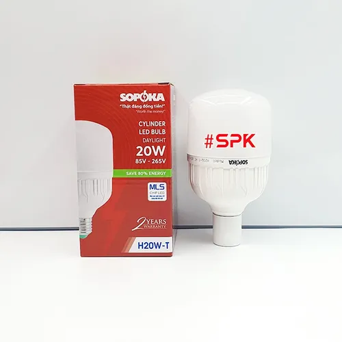 Bóng Đèn Led Hình Trụ Sáng Trắng Dòng H SOPOKA
