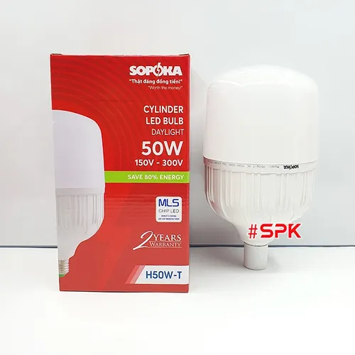 Bóng Đèn Led Hình Trụ Sáng Trắng Dòng H SOPOKA